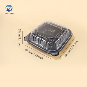 Sin BPA, negro, transparente, 1/3 compartimentos, contenedor para llevar, carcasa de almeja, contenedores de alimentos para <span class=keywords><strong>microondas</strong></span>, reciclables y reutilizables - Product Image 5