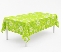 Nappe carrée Xin Shu multicolore à motif marguerite, résistante à l'huile, écologique, en PEVA, imperméable, pour usage domestique, fabriquée en Chine