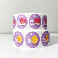 Rouleaux d'étiquettes rondes personnalisées avec logo imprimé clair, impression offset CMYK et Pantone pour la décoration des produits