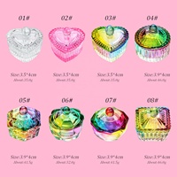 Godet en verre professionnel pour mélange de liquides et de poudres acryliques, idéal pour le nail art DIY et l'utilisation en salon