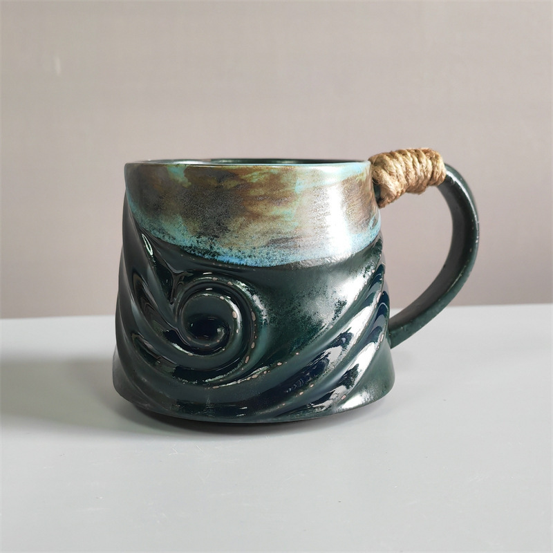 302 - Tazza a spirale con corda verde, 300ml