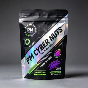 Custom Printed Laser Nut Candy Chewing Gum Food Packaging Resealable Child Resistant Zipper Matte Stand Pouch Doypack Smell - Product Image 6
