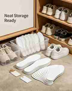 Semelles de chaussures jetables respirantes, absorbant la transpiration, remplaçables, pour la randonnée et les activités de plein air, en coton non tissé - Product Image 6