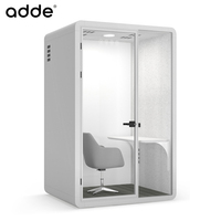 Cabine de réunion insonorisée avec ventilation intégrée, pod de bureau en aluminium, cabine téléphonique pour bibliothèque, immeuble de bureaux