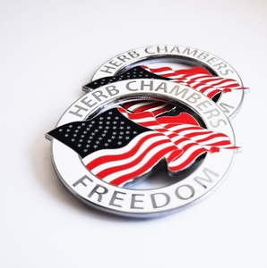 Emblème de <span class=keywords><strong>voiture</strong></span> en émail imitation dur personnalisé avec motif drapeau américain pour la liberté américaine, autocollant rond en métal, badge de <span class=keywords><strong>voiture</strong></span> pour la décoration de <span class=keywords><strong>voiture</strong></span> - Product Image 2