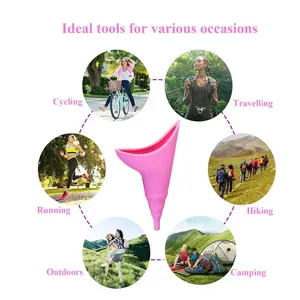 Urinario Femenino Portátil para Viajes y Campamentos al Aire Libre, Urinario de Silicona Suave / Dispositivo de Micción Desechable de Papel, Orina de Pie <span class=keywords><strong>GYH</strong></span> - Product Image 4