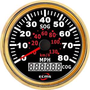 Analog GPS Speedometer 80MPH 85mm for Yacht Boat RV and Car Conversion <b>Speed</b> <b>Measuring</b> <b>Instrument</b> - Product Image 1