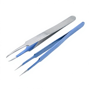 Pinces à cils en acier inoxydable en gros pour faux cils en bande, pinces à cils en grappe avec logo personnalisé, applicateur de cils à marque privée - Product Image 4