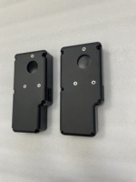 Service de prototypage personnalisé, support de montage en acier usiné CNC, cadre en métal noir, composant de quincaillerie