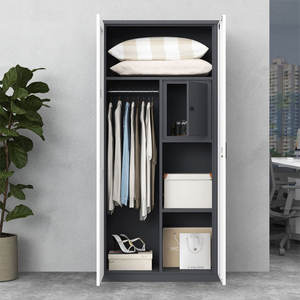 Armoire en acier de l'usine de Luoyang, design/Armoire à double <span class=keywords><strong>porte</strong></span> en métal, meubles de chambre à coucher, vente chaude, casier à vêtements en métal pour le personnel - Product Image 2