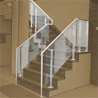 Rampe en verre minimaliste élégante - Garde-corps en verre trempé élégant pour escalier moderne, terrasse et balcon