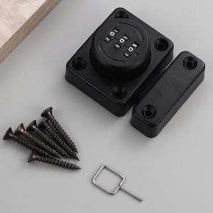 เฟอร์นิเจอร์สมัยใหม่ กลอนประตูแบบไม่ใช้กุญแจ โลหะผสมสังกะสี ทนทาน ติดตั้งง่าย หมุนได้ 360 องศา เหมาะกับขนาด 15-18 มม. ห้องนอน ห้องน้ำ รหัสผ่าน - Product Image 1