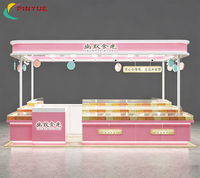 Maßgefertigter Snack-Kiosk für Einkaufszentren, Süßigkeiten- und Nuss-Präsentationsregale, Kassentheke, Acrylbox, Einzelhandels-Ausstattung