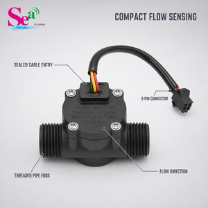 Débitmètre à turbine en nylon Dijiang ZJ-S201E G1/2 mâle, sortie impulsionnelle 3.5-24V pour distributeur, vente en gros OEM - Product Image 2