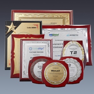 Gold Foil Medal Authorization <strong>Plaque</strong> Customizable Copper Base <strong>Engraved</strong> Eco-friendly Certificate Agent Honor <strong>Plaque</strong> Featuring - Product Image 4