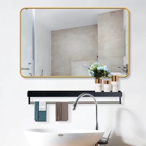 <span class=keywords><strong>80x100</strong></span> Rectangle en alliage d'aluminium <span class=keywords><strong>cadre</strong></span> tenture murale salle de bain miroir rustique ferme décor à la maison nouveau 2025 livraison directe en gros - Product Image 3
