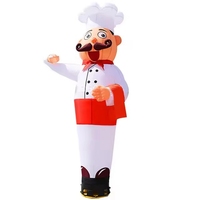 Danseur gonflable d'air de chef pour le chef gonflable fait sur commande de main d'agitant de la publicité de restaurant