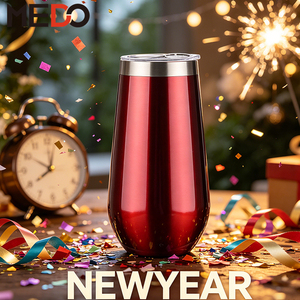 Gobelet isotherme en forme d'œuf de 6oz, 10oz, 16oz, 20oz, en acier inoxydable 304, bouteille d'eau vierge pour sublimation - Product Image 1