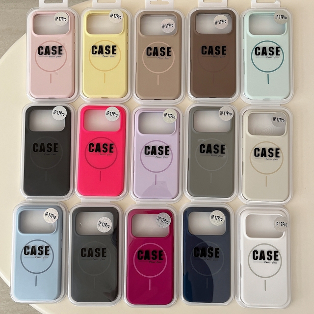High Quality Magnetic Shockproof Silicone TPU Phone Case for 17 16 15 14 13 12 Pro Max