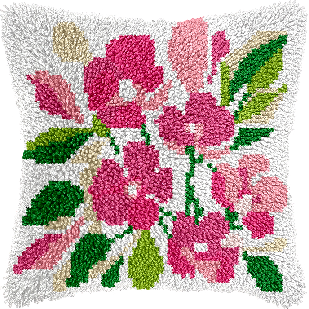 Kits de coussins à crochet de verrouillage de fleurs2