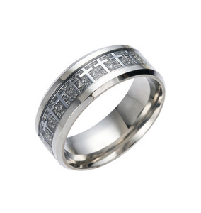 Anello da Uomo Vintage con Croce Smaltata, Anello Religioso in Acciaio Inossidabile, Gioiello Punk Retrò per Uomo - Product Image 4