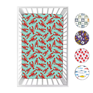 Custom Print Bamboo Cotton Baby <strong>Crib</strong> <strong>Sheets</strong> Fitted Cover Baby Bed <strong>Sheets</strong> - Product Image 3