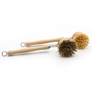 Eco Friendly Bamboo Beech Wood Kitchen Cleaning <b>Brush</b> for <b>Bottle</b> Bowl Vegetable Pan Dish - Product Image 3