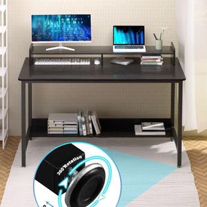 Mesa de Computadora de Madera con Estructura de Metal y Soporte para Monitor, Convertible, para Dormitorio o Sala de Estar - Product Image 6