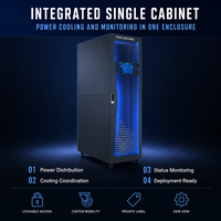 Armoire de micro-centre de données intégrée tout-en-un, avec couloir chaud/froid scellé, surveillance cloud ESite et gestion à distance