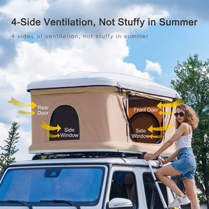 Tente de toit rigide pliable pour SUV, ouverture rapide, tente de camping imperméable pour voyage en extérieur, conception à ouverture rapide 61, sans structure de montage - Product Image 4