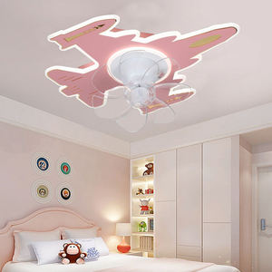 Modern Decorative Kids <b>Room</b> <b>Lights</b> Ceiling Fan 26 Inch Pink Children Bedroom Helicopter <b>Led</b> <b>Light</b> With Fan and Remote Control - Product Image 2