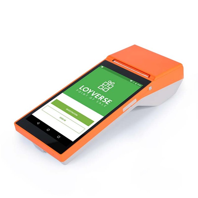 Handheld Rugged Android 6.0 Operating System POS Machine With QR Code Scanner 4G Android POS System With Printer