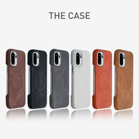 Étui en cuir de mouton magnétique pour OnePlus Ace 6 / 15 / Ace 5 - Coque rigide antichoc semi-enveloppante mate et fine