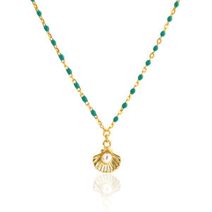 หยดกาวออกแบบเครื่องประดับผู้หญิงมุกเทียม925เงินสเตอร์ลิงสร้อยคอมีเสน่ห์ - Product Image 1