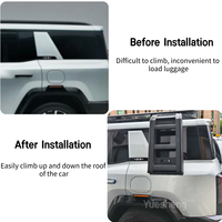 Accessoire d'échelle arrière en aluminium durable pour BYD Leopard Titanium 3 7, échelle de hayon de voiture, marchepied latéral pliable, accessoires d'échelle