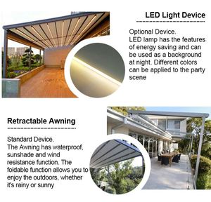 Clearview Bioclimatic ההאפלה נשלף חופה הלובר Pvc בד סוכך פרגולה - Product Image 6