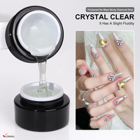 Gel 3D Sculptant Transparent Effet Diamant Strass Sans TPO Gel Doux pour Ongles Sans Résidu Colle Strass QS pour Ongles