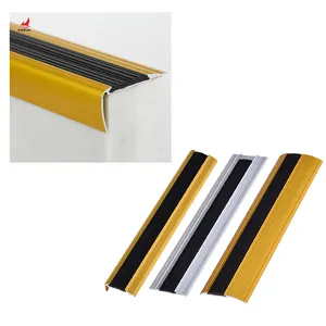 Protección antideslizante Escalera Nariz Azulejos Tiras decorativas de metal Perfiles Estilo moderno Suelo de aluminio Canal Azulejo Embellecedor