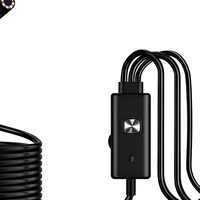Caméra d'inspection portable 3-en-1 pour téléphone portable, endoscope étanche IP67, vision nocturne, grand angle, MicroSD, 1080P HD, caméra serpent USB