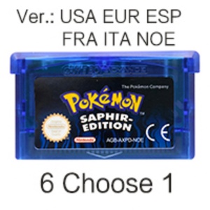 Video <b>Game</b> Hot 5 in 1 Emerald Leaf Green RireRed Ruby Sapphire <b>Game</b> Cartridge for Gba Gameboy - Product Image 6