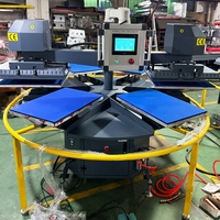 Presse à Chaud Automatique Pneumatique à 6 Stations avec Plaques Chauffantes Doubles pour Sublimation et Transfert Thermique sur T-shirts