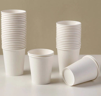 Elegant White Paper Cups Coffee Cafeterias Eco Friendly Hot Beverage white Paper Cups For Takeaway