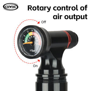 Portable CNC en alliage d'aluminium pompe à vélo clair manomètre Mini <span class=keywords><strong>CO2</strong></span> cartouche <span class=keywords><strong>gonfleur</strong></span> pour <span class=keywords><strong>vtt</strong></span> vélos de route Presta Schrader - Product Image 4