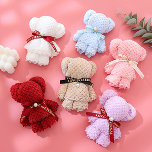 All'ingrosso asciugamani di cotone orso regali a mano per matrimoni feste e compleanni Bear Happiness Shop regali di nozze - Product Image 3