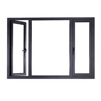 Ventana de Aluminio con Rotura de Puente Térmico Certificada por NFRC, Ventana Fija Grande Tipo Casement, Alto Rendimiento, Insonorizada, Energy Star