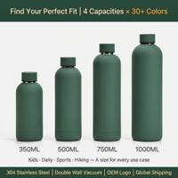 Botella de Agua Deportiva Aislada de Acero Inoxidable 304 de Grado Alimenticio, Doble Pared, a Prueba de Fugas, para Viajes y Deportes al Aire Libre, OEM/ODM