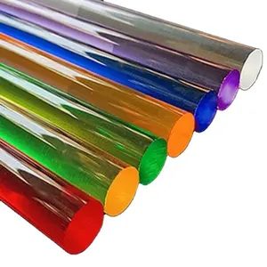 Varillas acrílicas de alta calidad, tubos acrílicos de Color de tamaño personalizado, tubos de varillas acrílicas de alta transparencia pulidas
