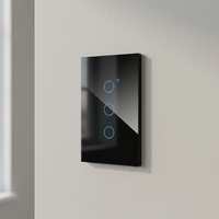 Interrupteur tactile intelligent en verre Larkkey Tuya WIFI pour maison connectée avec télécommande