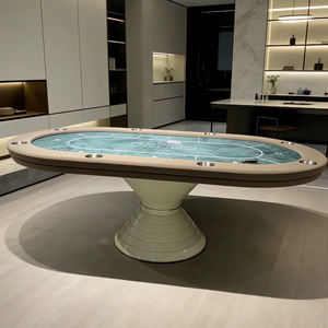 <span class=keywords><strong>Table</strong></span> de poker de luxe haut de gamme en <span class=keywords><strong>bois</strong></span> massif 8 places, multifonctionnelle, style casino, pieds en acier inoxydable, durable pour la maison <span class=keywords><strong>et</strong></span> les clubs - Product Image 4