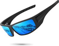 Lunettes de soleil sport polarisées, montures robustes en TR90, verres anti-lumière bleue, sangle réglable pour hommes/femmes, utilisation cyclisme/pêche, protection UV400